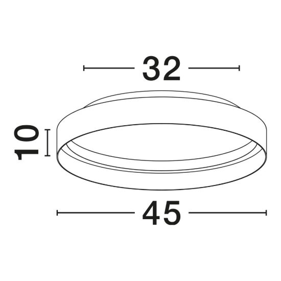 Plafoniera led 49w cct 2700k 4000k 45cm dimmerabile per cucina moderna bianca