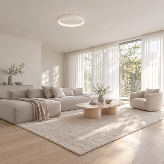 Plafoniera led 59w cct 2700k 4000k dimmerabile per camera da letto bianca