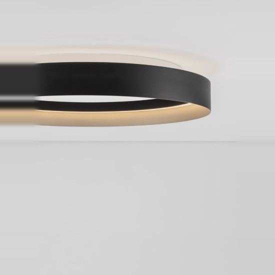 Plafoniera per camera da letto oro champagne e nero led 59w cct 2700k 4000k dimmerabile