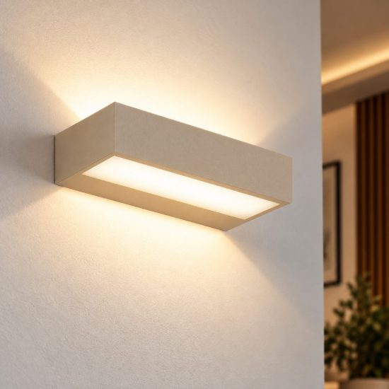 Fabas luce snap applique led 18w cct 2700k 4000k dimmerabile sabbia per soggiorno