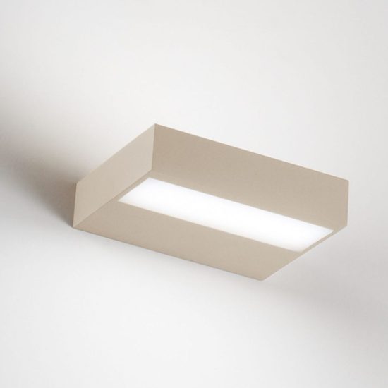 Fabas luce snap applique led 18w cct 2700k 4000k dimmerabile sabbia per soggiorno
