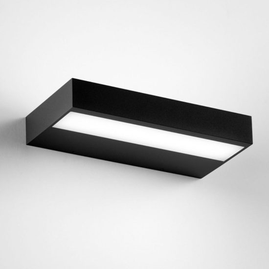 Fabas applique da parete snap nera led 24w cct 2700k 3000k 4000k dimmerabile