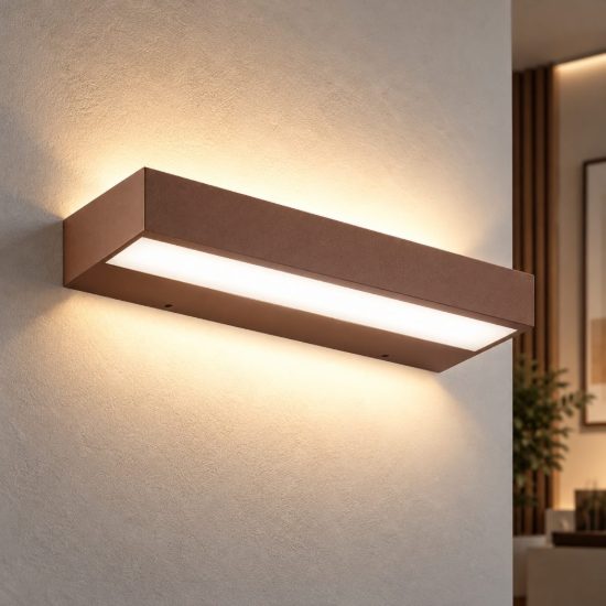 Fabas applique snap corten per soggiorno led 24w cct 2700k 3000k 4000k dimmerabile