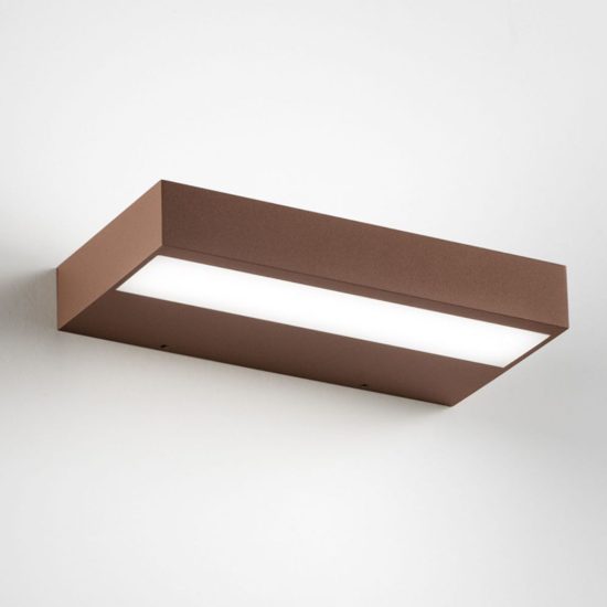 Fabas applique snap corten per soggiorno led 24w cct 2700k 3000k 4000k dimmerabile