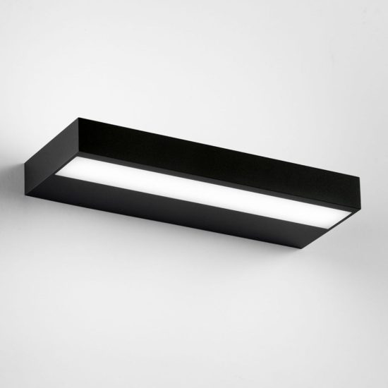 Fabas luce snap applique per salotto nero led 39w cct 2700k 4000k dimmerabile