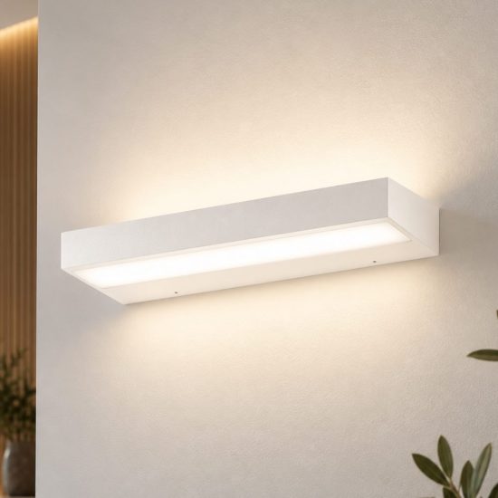 Fabas luce snap applique led 39w cct 2700k 4000k dimmerabile bianco per soggiorno