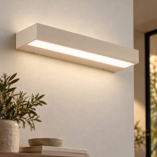 Fabas luce snap applique led 39w cct 2700k 4000k dimmerabile sabbia per soggiorno