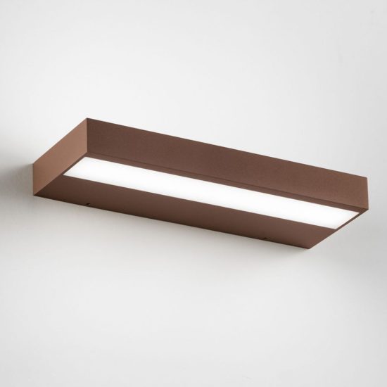 Fabas luce snap applique corten per soggiorno led 39w cct 2700k 4000k dimmerabile