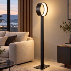 Fabas venice piantana nera led 27w cct 2700k 3000k 4000k dimmerabile