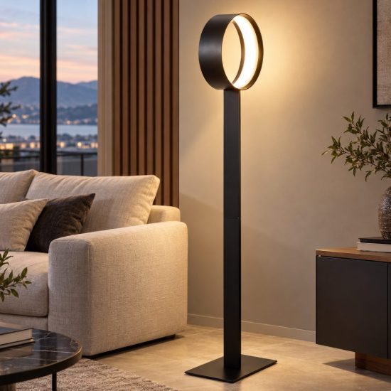 Fabas venice piantana nera led 27w cct 2700k 3000k 4000k dimmerabile
