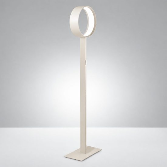 Fabas venice lampada da terra champagne led 27w cct 2700k 3000k 4000k dimmerabile