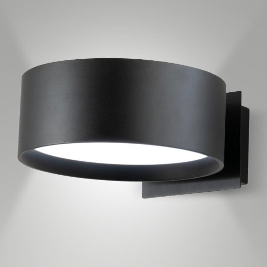 Fabas venice applique da parete nera led 11w cct 2700k 4000k dimmerabile