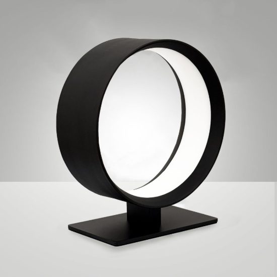 Fabas venice abat-jour per camera da letto nero led 19w cct 2700k 3000k 4000k dimmerabile