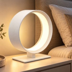 Fabas venice abat-jour bianca per camera da letto led 19w cct 2700k 3000k 4000k dimmerabile