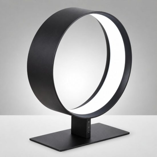 Fabas venice lampada da tavolo nera led 27w cct 2700k 3000k 4000k dimmerabile