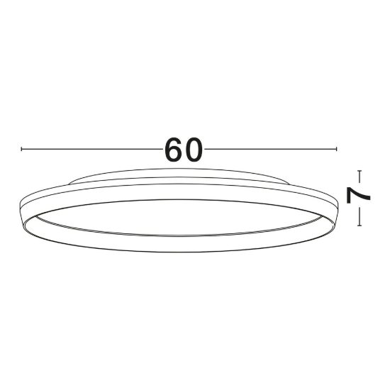 Plafoniera led 55w cct 2700k 4000k dimmerabile moderna rotonda nero e legno