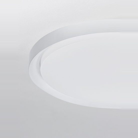 Plafoniera led 40w 3000k 46cm dimmerabile moderna rotonda bianca