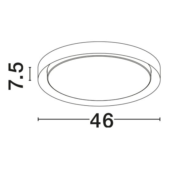 Plafoniera led 40w 3000k 46cm dimmerabile moderna rotonda bianca