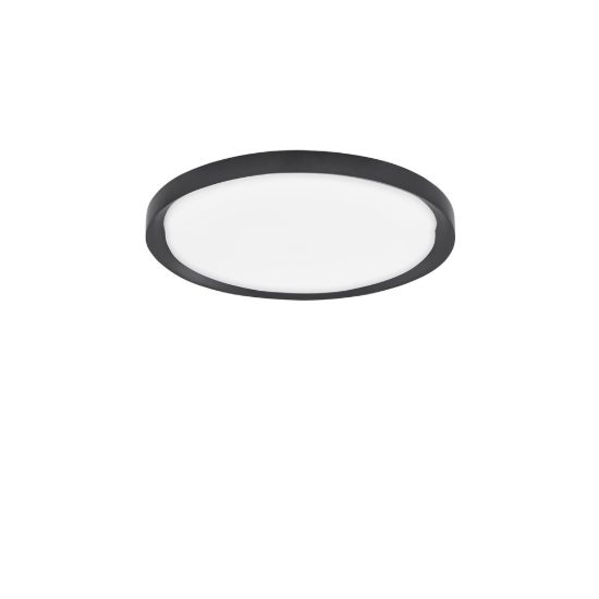 Plafoniera moderna rotonda nera led 40w 3000k 46cm dimmerabile