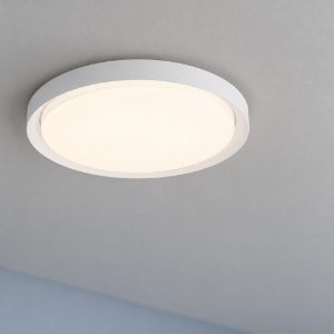 Plafoniera led 50w 3000k dimmerabile 56cm moderna rotonda bianca