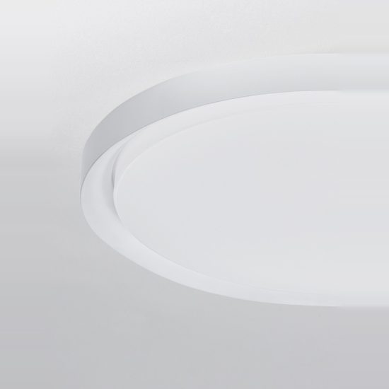 Plafoniera led 50w 3000k dimmerabile 56cm moderna rotonda bianca
