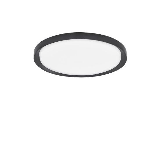 Plafoniera moderna rotonda nera led 50w 3000k 56cm dimmerabile