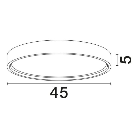 Plafoniera moderna rotonda nera led 30w 3000k 45cm dimmerabile