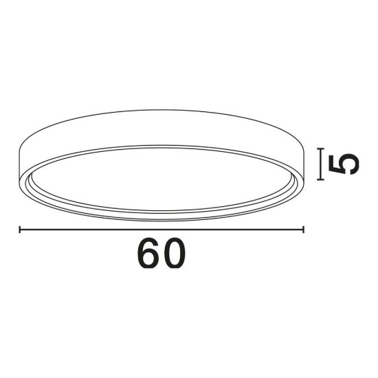 Plafoniera led 60w 3000k dimmerabile 60cm moderna rotonda bianca