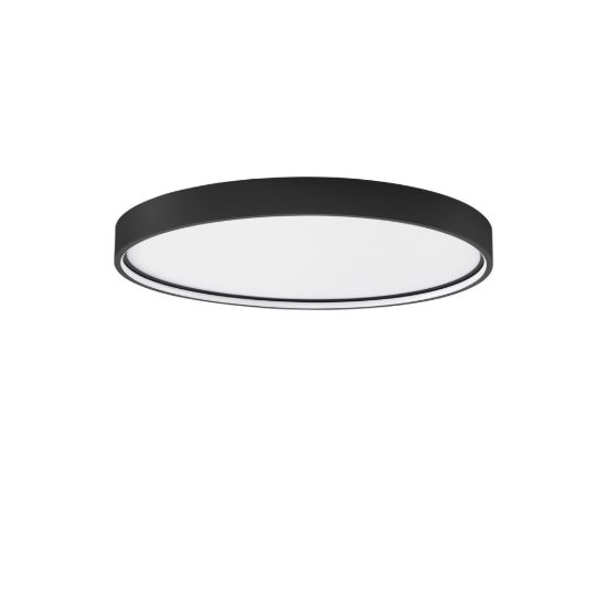 Plafoniera moderna rotonda nera led 60w 3000k 60cm dimmerabile