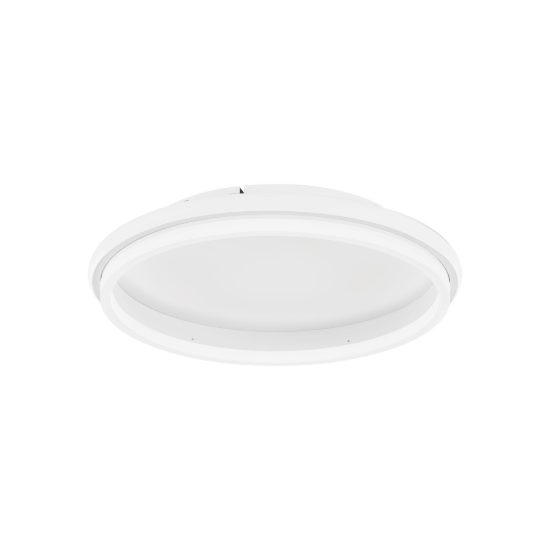 Plafoniera led 38w 3000k 45cm moderna ovale bianca
