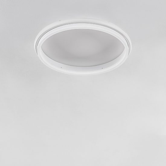 Plafoniera led 38w 3000k 45cm moderna ovale bianca