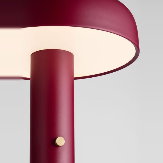 Lampada da terra bordeaux per camera da letto moderna led 28w 3000k dimmerabile