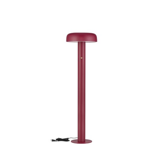 Lampada da terra bordeaux per camera da letto moderna led 28w 3000k dimmerabile