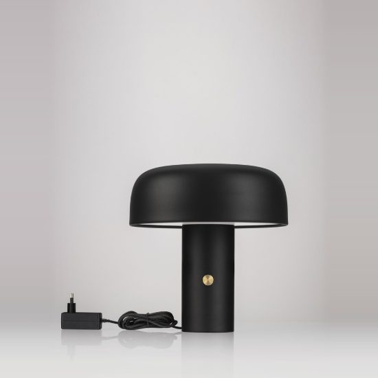 Abat-jour per camera da letto nero a fungo led 17w 3000k dimmerabile