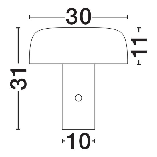 Abat-jour per camera da letto nero a fungo led 17w 3000k dimmerabile