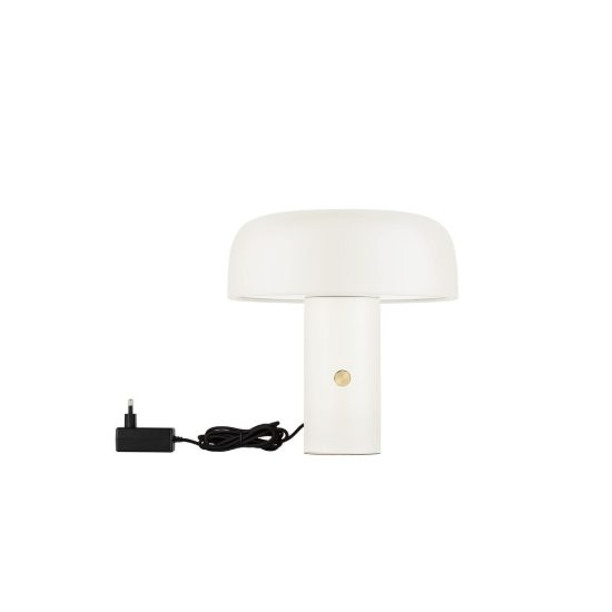 Lampada da comodino per camera da letto crema moderna led 17w 3000k dimmerabile