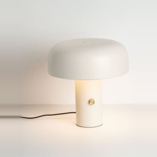 Lampada da comodino per camera da letto crema moderna led 17w 3000k dimmerabile
