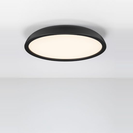 Plafoniera moderna rotonda nera led 44w 3000k 60cm dimmerabile
