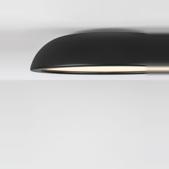 Plafoniera moderna rotonda nera led 25w 3000k 45cm dimmerabile