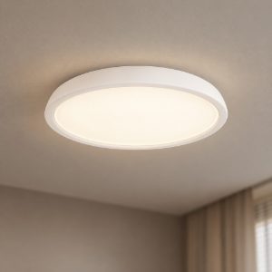 Plafoniera led 44w 3000k dimmerabile 60cm moderna rotonda bianca