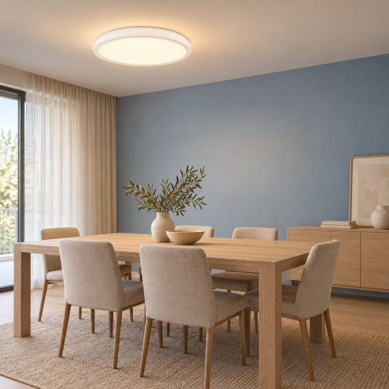 Plafoniera led 44w 3000k dimmerabile 60cm moderna rotonda bianca
