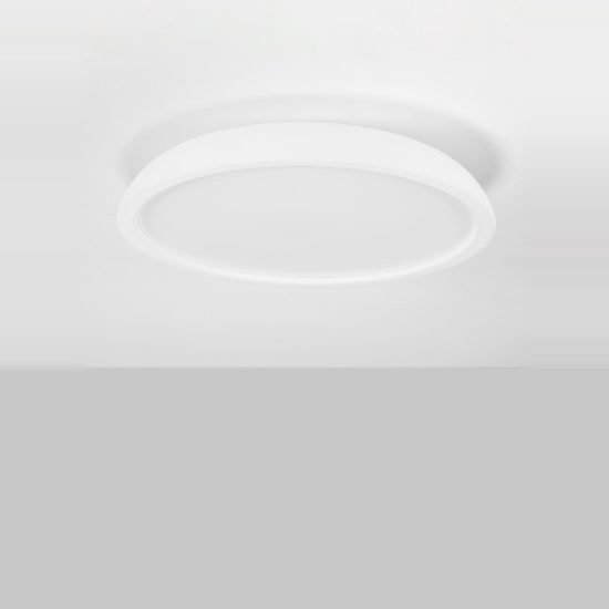 Plafoniera led 44w 3000k dimmerabile 60cm moderna rotonda bianca