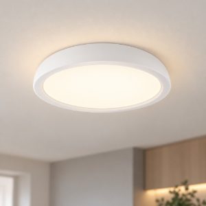 Plafoniera led 25w 3000k dimmerabile 45cm moderna rotonda bianca