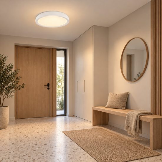 Plafoniera led 25w 3000k dimmerabile 45cm moderna rotonda bianca