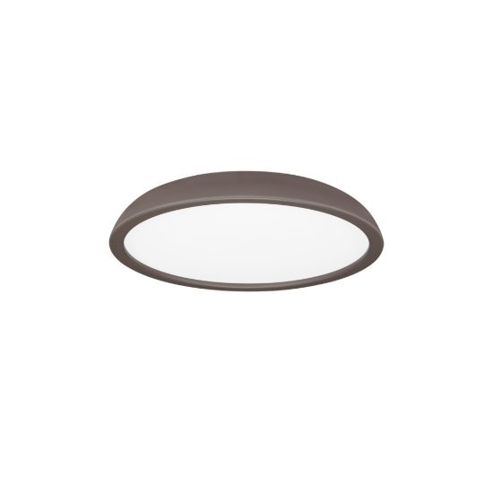 Plafoniera led 44w 3000k 60cm dimmerabile moderna tonda marrone