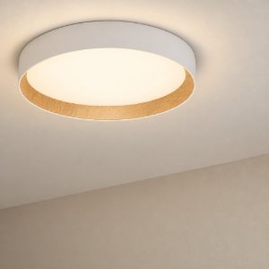 Plafoniera tonda da cucina bianca led 50w 3000k 60 cm dimmerabile