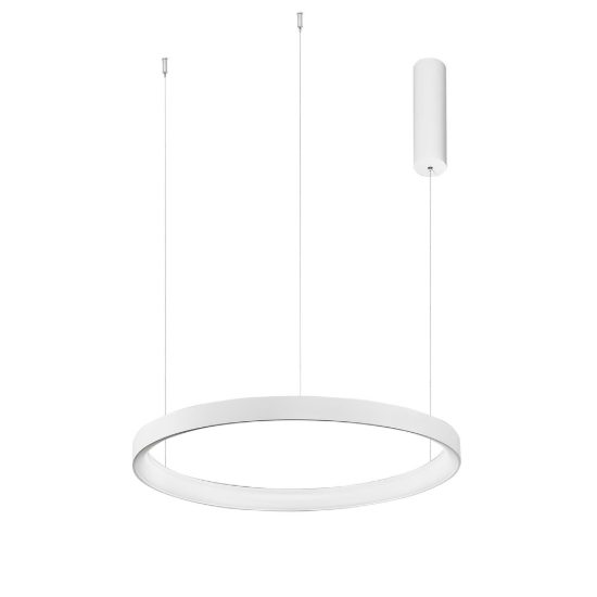 Lampadario led 61w 3000k dimmerabile moderno a sospensione bianco sabbiato per soggiorno