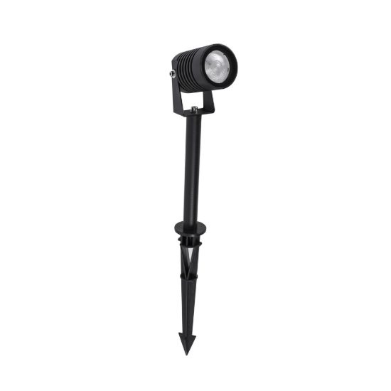Faretto moderno antracite scuro da esterno giardino led 5w 3000k ip65 orientabile