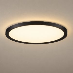 Plafoniera per cucina moderna nera led 35w cct 2700k 3000k 40cm dimmerabile