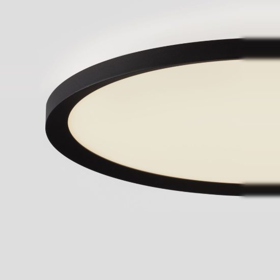 Plafoniera per cabina armadio moderna nera led 35w cct 2700k 3000k 40cm dimmerabile
